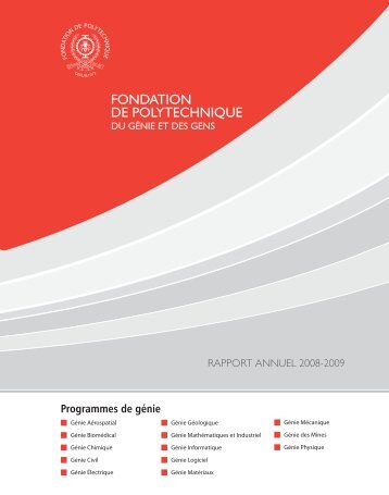 Programmes de gÃ©nie - Fondation de Polytechnique - Ãcole ...