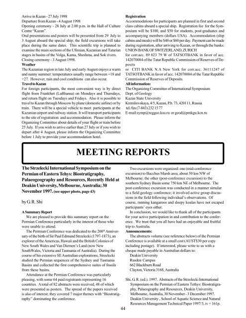 Number 31 January 1998 Newsletter of the Subcommission on ...