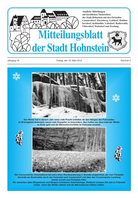 Mitteilungsblatt der Stadt Hohnstein