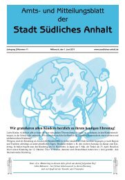 Amtsblatt Nr. 11 - Stadt SÃ¼dliches Anhalt