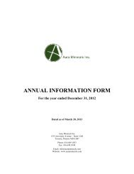 2012 Annual Information Form (PDF 1.72 MB) - Aura Minerals Inc.