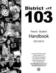 District Handbook - Lincolnshire-Prairie View School District 103