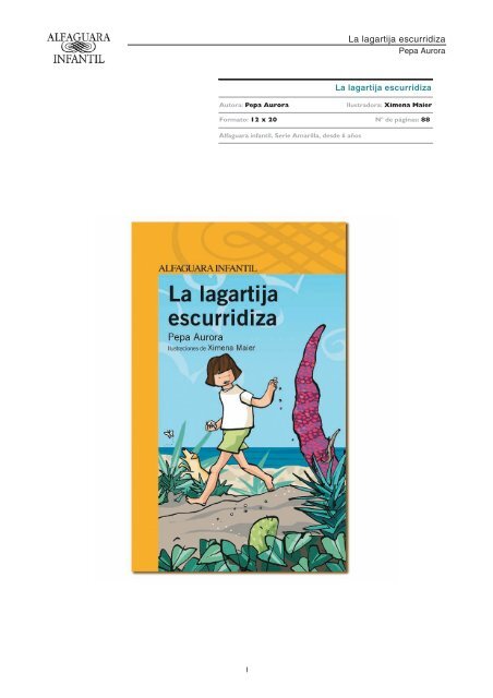 La lagartija escurridiza - Alfaguara Infantil