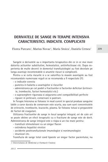 Derivatele de sange in TI.pdf - ati | anestezie terapie intensiva