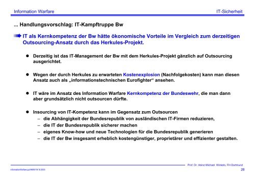 Vortrag - Prof. Dr. Heinz-Michael Winkels