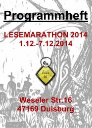 Programmheft zum LESEMARATHON