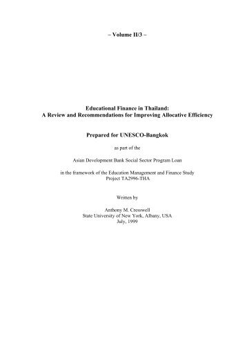 Educational Finance in Thailand - UNESCO Bangkok