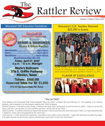 The Rattler Review - March 2007 - Sharyland ISD