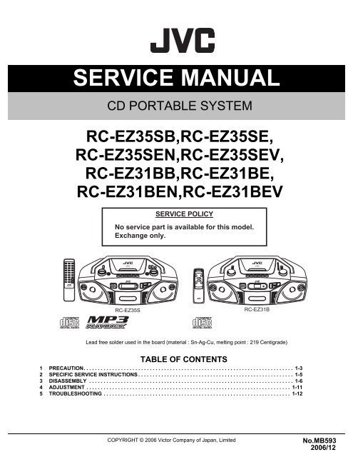JVC RC-EZ31 - Vicol Audio