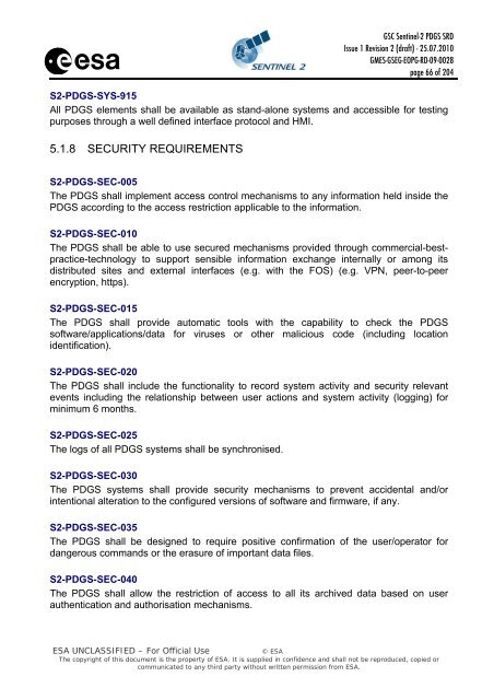 GSC Sentinel-2 PDGS SRD - emits - ESA