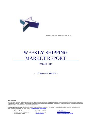 shipping industry report Full report can be viewed on the market reports tab at the following link: wwwcompassmarcom weekly market report author: james g lighbourn created date. shipping industry report Full report can be viewed on the market reports tab at the following link: wwwcompassmarcom weekly market report author: james g lighbourn created date.