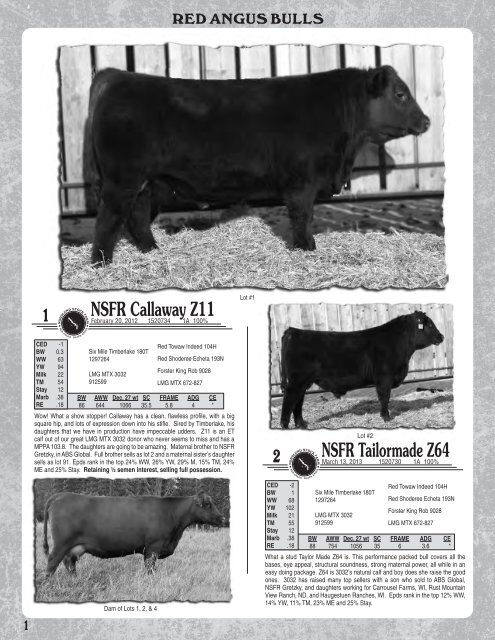 Click Here For Catalog - Nordlund Stock Farm