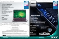 Acer® TravelMate® 5730 Acer® Aspire® 6920 - iLaptops