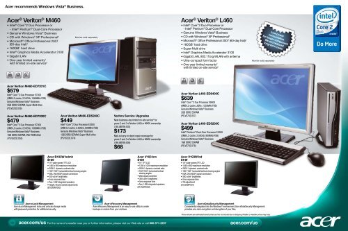 Acer® TravelMate® 5730 Acer® Aspire® 6920 - iLaptops