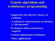 Genetic algorithms and evolutionary programming - Electrical ...