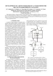 development of the detector based on cvd - diamond for use in t