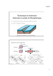 Tectonique en extension Extension crustale et lithosphÃ©rique