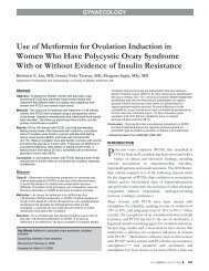 Use of Metformin for Ovulation Induction in Women Who Have - JOGC