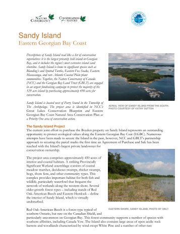 ON â Project Sheet â Sandy Island - Georgian Bay Land Trust