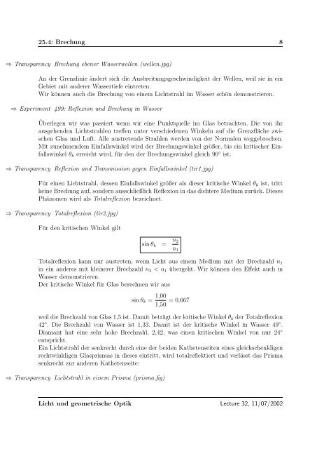 Licht und geometrische Optik