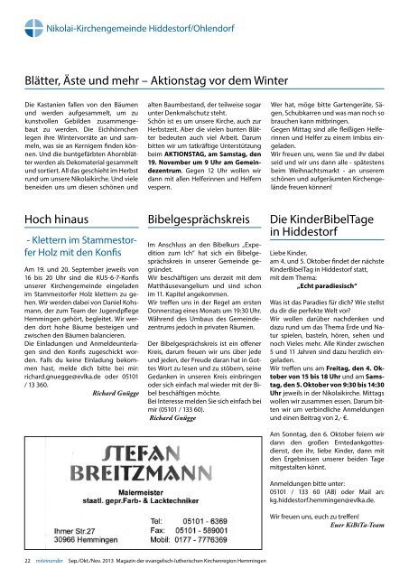 miteinander14 Sept/Okt/Nov 2013 - miteinander Hemmingen