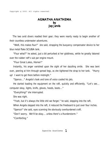 AGNATHA ANATHEMA by Jay Jarvis - fantasyREADERS