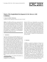 Study of the Longitudinal Development of Air Showers with CORSIKA