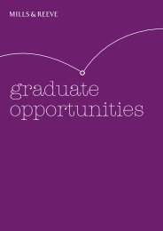 graduate brochure - Mills & Reeve