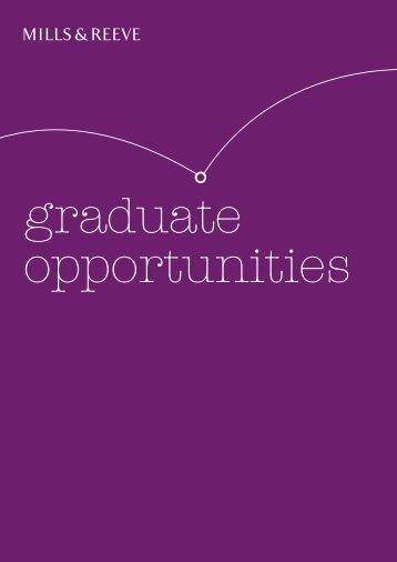 graduate brochure - Mills & Reeve