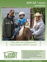 Newsletter December 2009 - Unity House