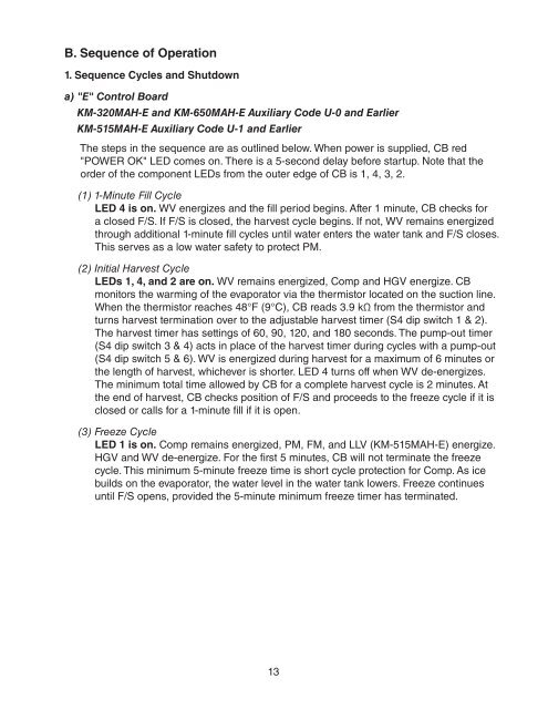 KM-650MAH-E Service manual - Hoshizaki