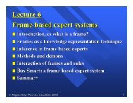 Frame based Expert Systems Notes - Negnevitsky (in PDF format)