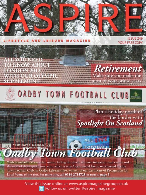 Oadby Town Football Club - Aspire Magazine