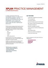 XPLAN Practice Management Factsheet - Iress.co.nz