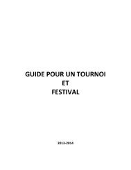 GUIDE POUR UN TOURNOI ET FESTIVAL - Hockey Bas St-Laurent