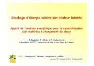 Stockage d'Ã©nergie solaire par chaleur latente - LEME