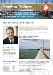 Marina Update - Issue 4 - Royal Melbourne Yacht Squadron