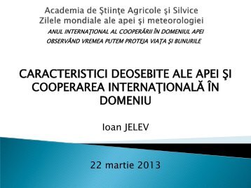 Prezentare Prof.univ.dr. Ioan Jelev