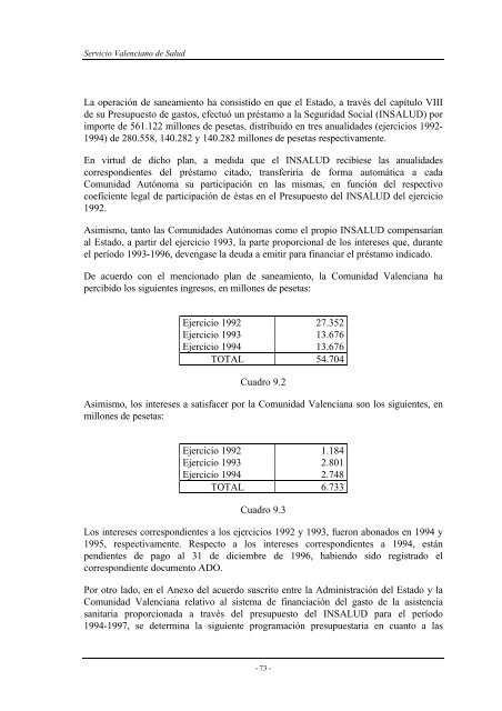 SERVICIO VALENCIANO DE SALUD - Generalitat Valenciana