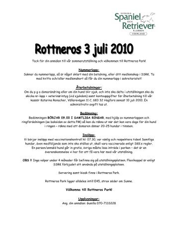 Rottneros 7 juli 2007 - SSRK VÃ¤rmland