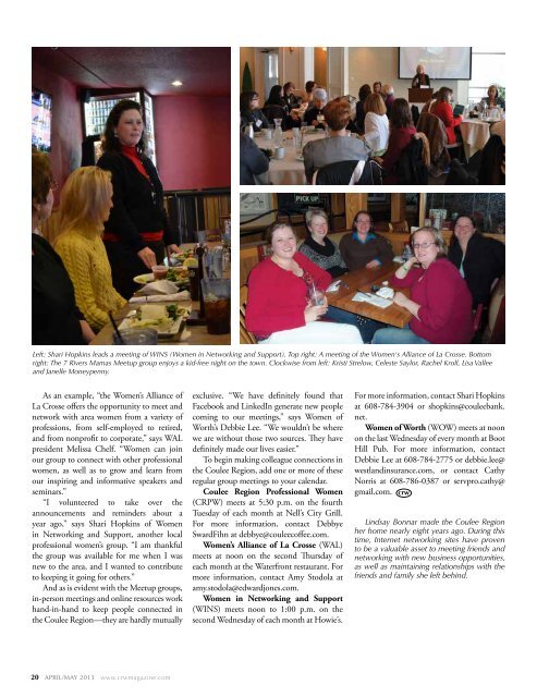 April/May - Coulee Region Women's Magazine