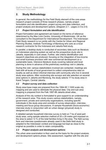 Diagram 2.1 Research Programme Methodology and Field Survey