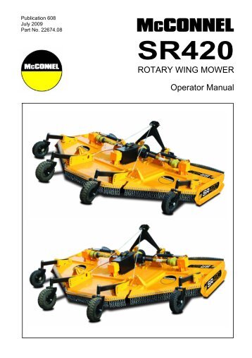 SR420 Rotary Wing Mower - Operator Manual - McConnel