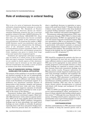 Role of endoscopy in enteral feeding - Sied