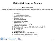 Multiples Testen und Verschiedenes - Institut fÃ¼r Medizinische ...