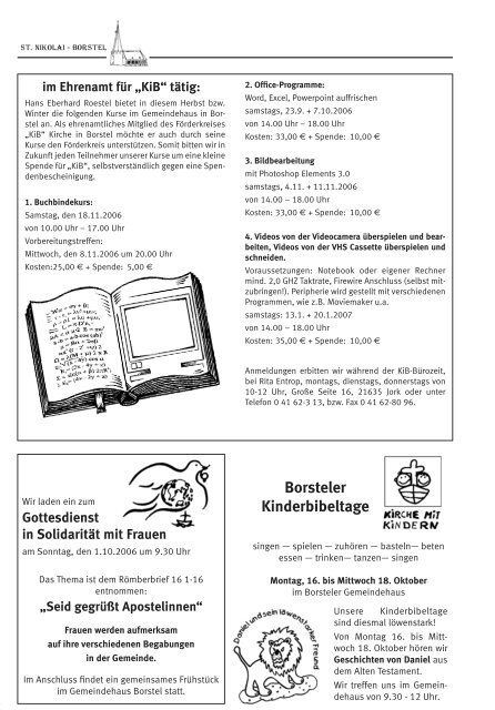 Gemeindebrief zum downloaden - Kirche Altes Land