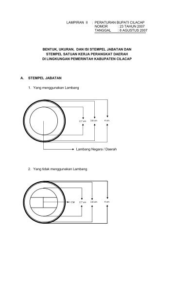 lampiran ii : peraturan bupati cilacap nomor - Pemerintah ...