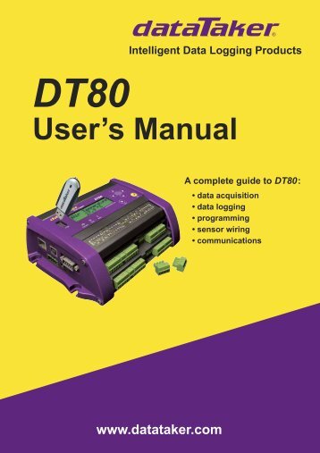 DT80 User's Manual