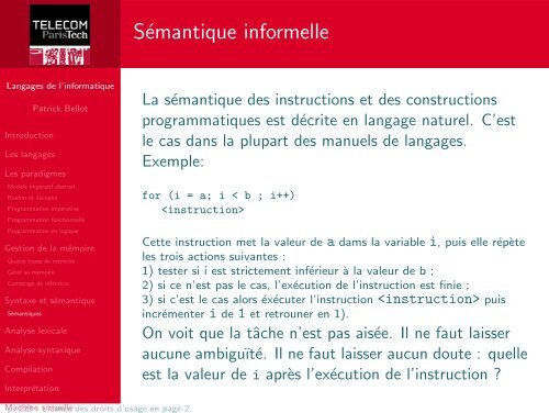 Langages de l'informatique