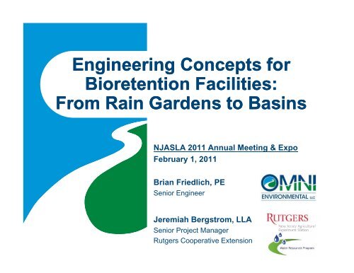 Engineering Concepts for Bioretention Facilities - Rutgers ...